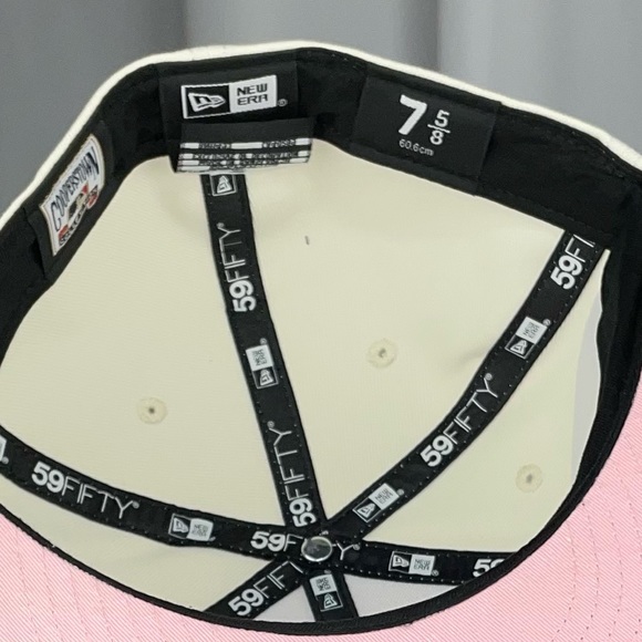 New 7 5/8 Houston 45s New Era 5950 Cooperstown Fitted Baseball Hat Cap Valentine - Picture 3 of 3